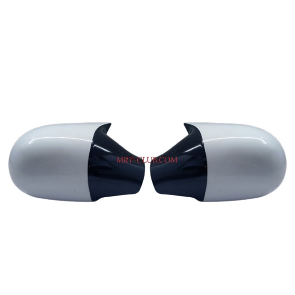 فلاپ آینه بغل 206 طرح M خفاشی سفید مشکی (دو عددی)